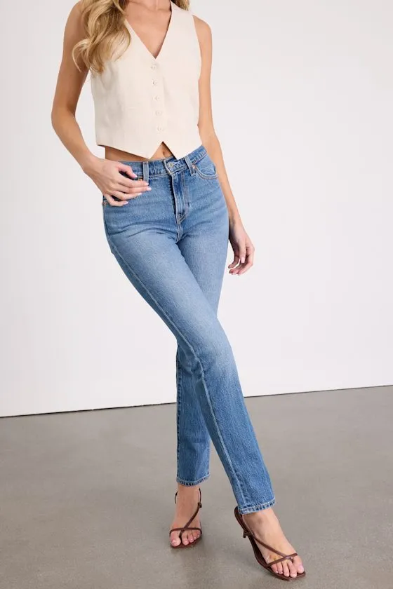 Wedgie Slim Medium Wash High-Rise Jeans sold by Lulus product image thumbnail 2