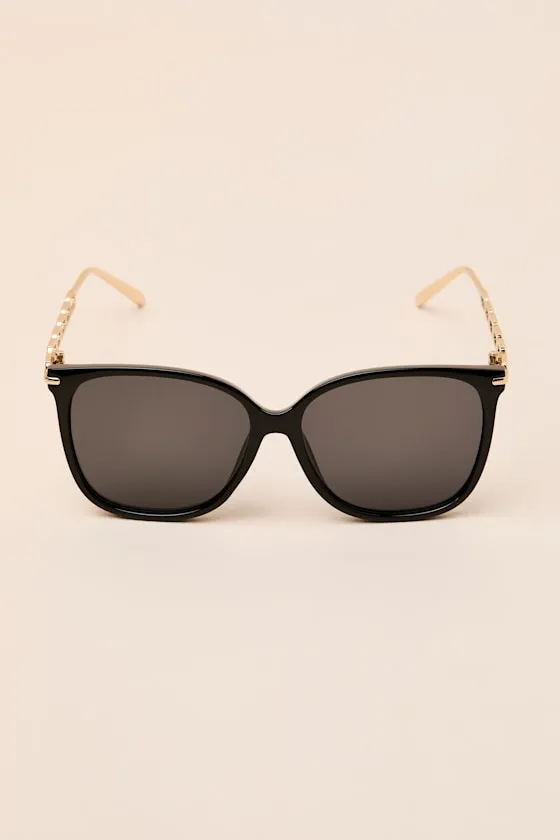 Madita Black Oversized Square Sunglasses sold by Lulus product image thumbnail 2