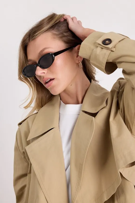 Finn Black Round Sunglasses sold by Lulus