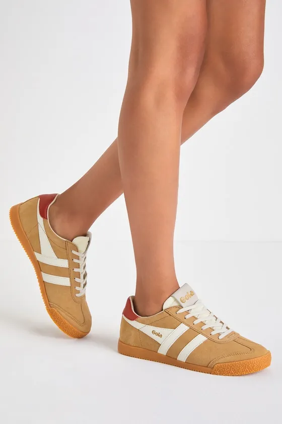 Elan Caramel Color Block Suede Leather Sneakers sold by Lulus product image thumbnail 2