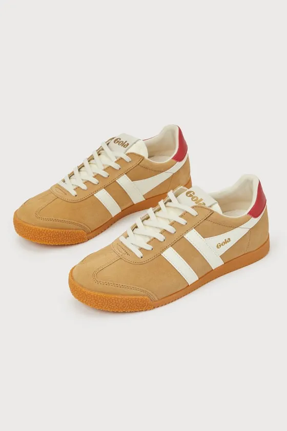 Elan Caramel Color Block Suede Leather Sneakers sold by Lulus product image thumbnail 3