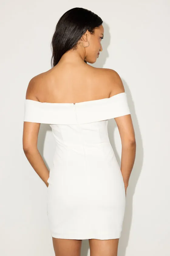 Caelion White Off-the-Shoulder Mini Dress sold by Lulus product image thumbnail 3