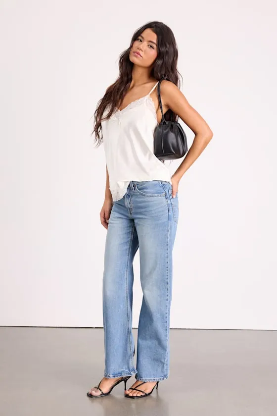 Loose Boot Medium Wash Mid-Rise Jeans sold by Lulus