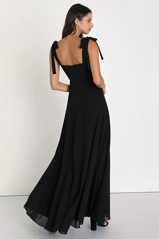 Love Me Forever Black Square Neck Maxi Dress sold by Lulus product image thumbnail 2