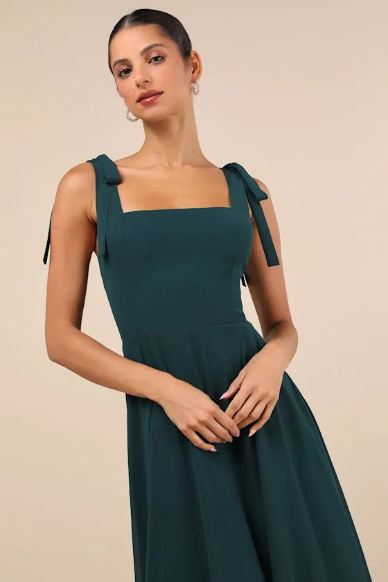 Love Me Forever Emerald Green Square Neck Maxi Dress sold by Lulus product image thumbnail 4