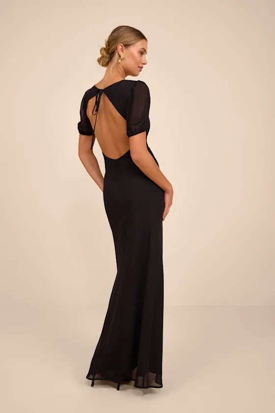 Gianni Black Backless Maxi Dress sold by Lulus product image thumbnail 3