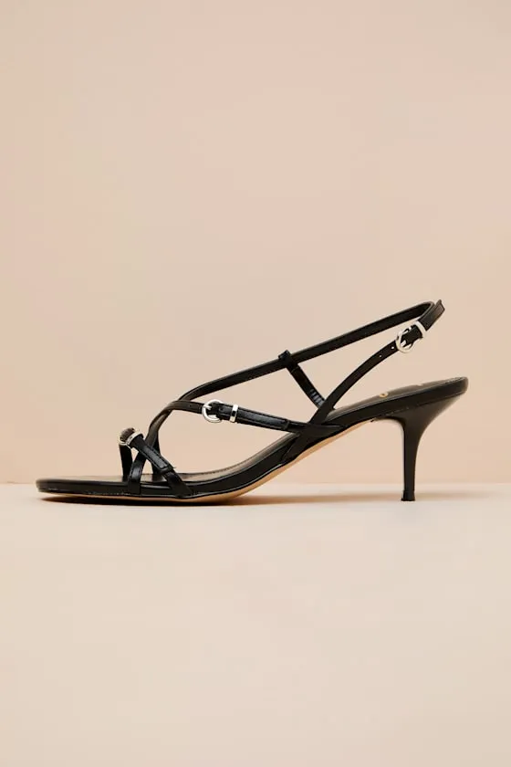 Sara Black Strappy Slingback High Heel Sandals sold by Lulus product image thumbnail 2