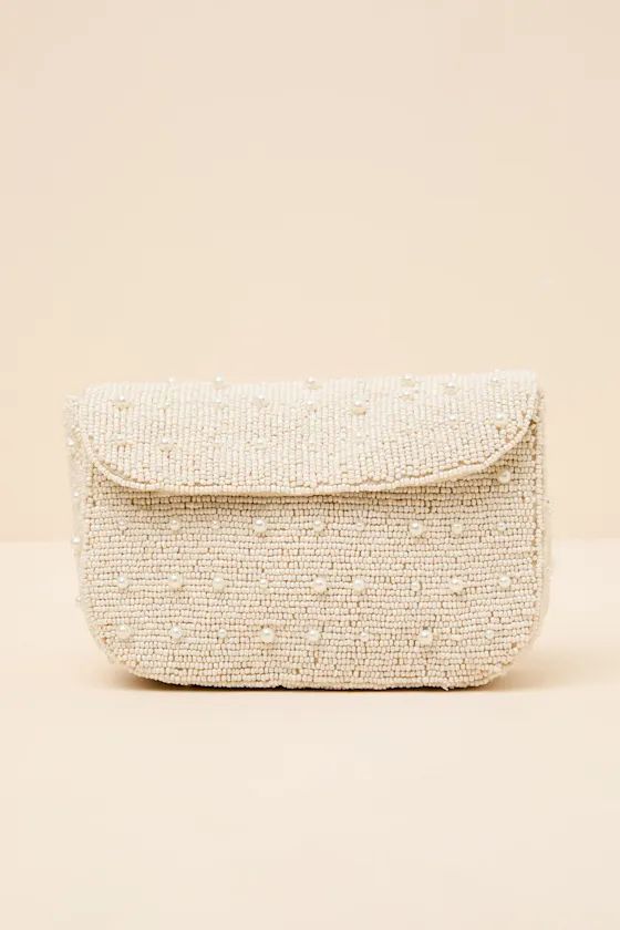 Ardea Ivory Beaded Pearl Crossbody Clutch sold by Lulus product image thumbnail 2