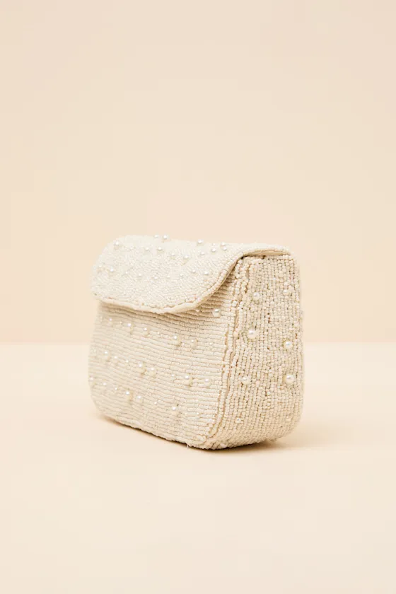 Ardea Ivory Beaded Pearl Crossbody Clutch sold by Lulus product image thumbnail 3