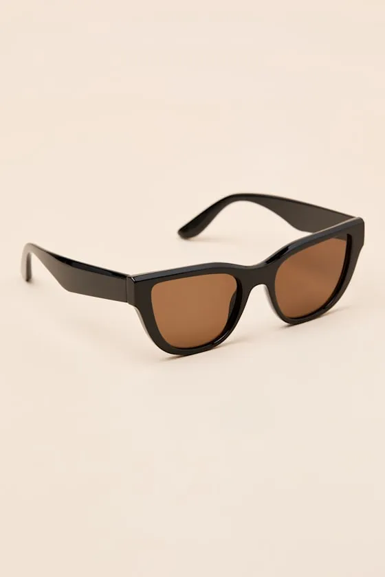 Mystique Black Cat-Eye Sunglasses sold by Lulus product image thumbnail 4