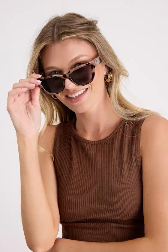 Mystique Tan Tortoiseshell Cat-Eye Sunglasses sold by Lulus product image thumbnail 3