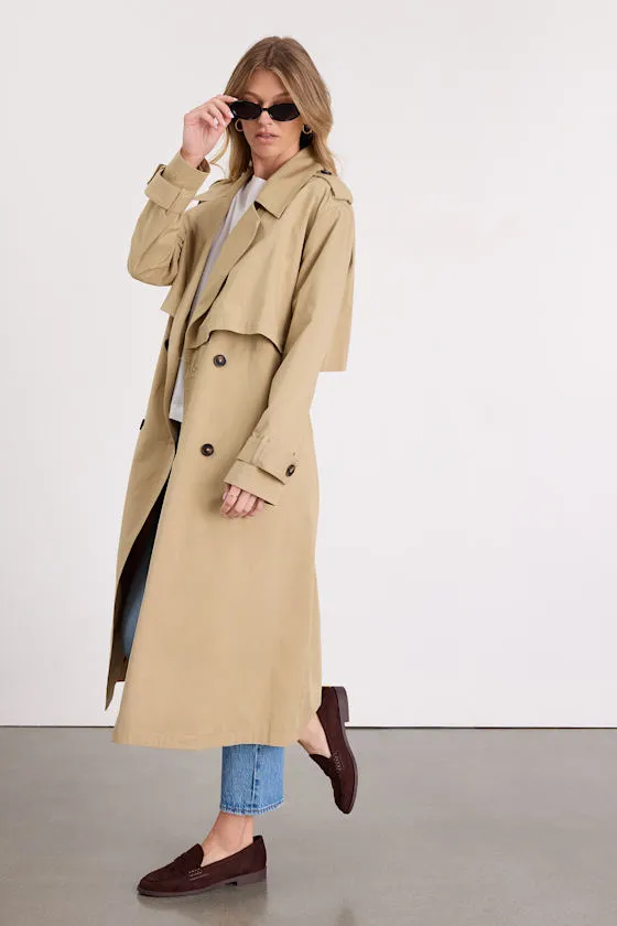 Adams Beige Belted Trench Coat sold by Lulus