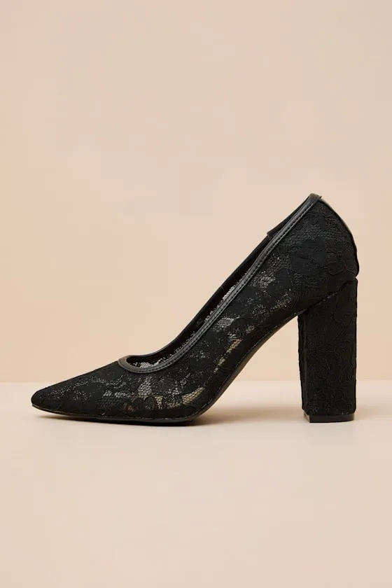 Lolita Black Lace Pointed-Toe Pumps sold by Lulus product image thumbnail 2