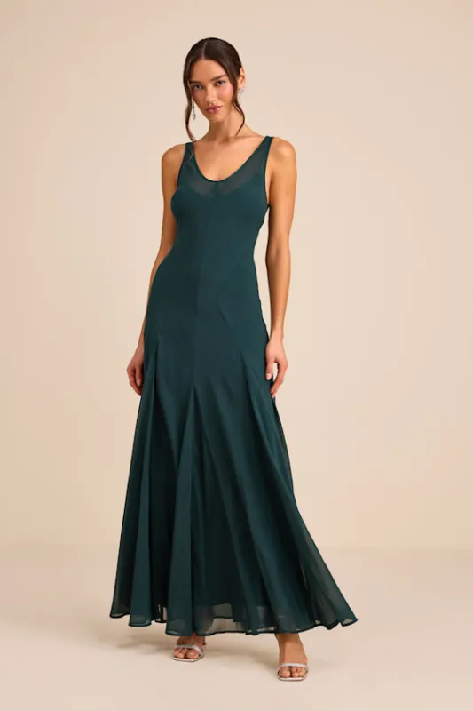 Cressa Emerald Sleeveless Column Maxi Dress made by Lulus