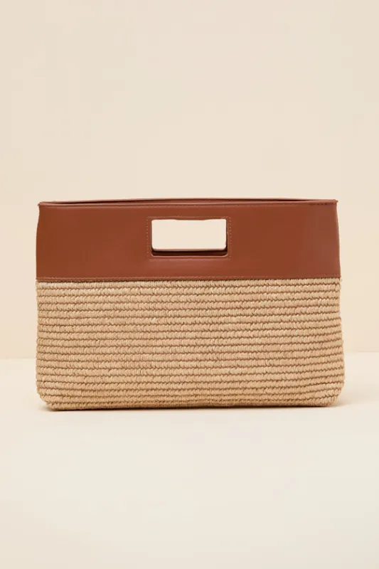 Mendoza Beige Raffia Crossbody Clutch made by Lulus