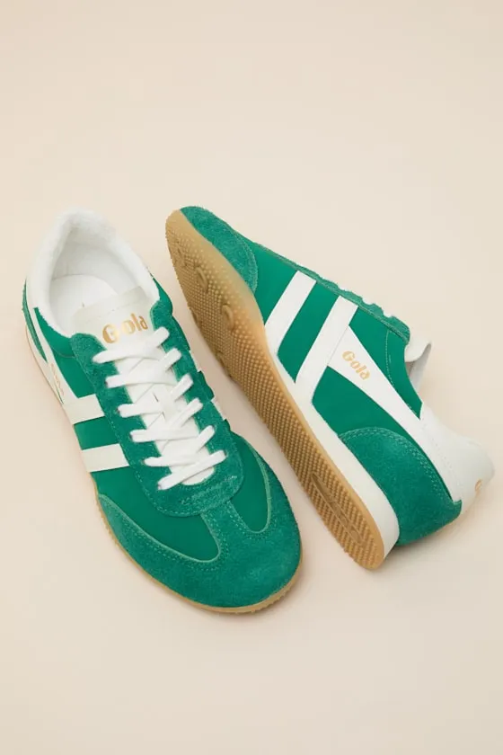 Sprinter Green and Off White Suede Lace-Up Sneakers sold by Lulus product image thumbnail 4