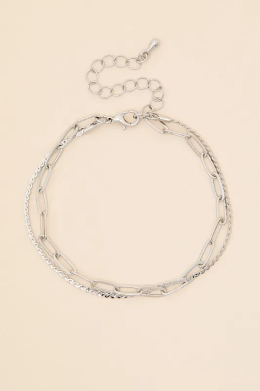 Mylina Silver Layered Bracelet sold by Lulus