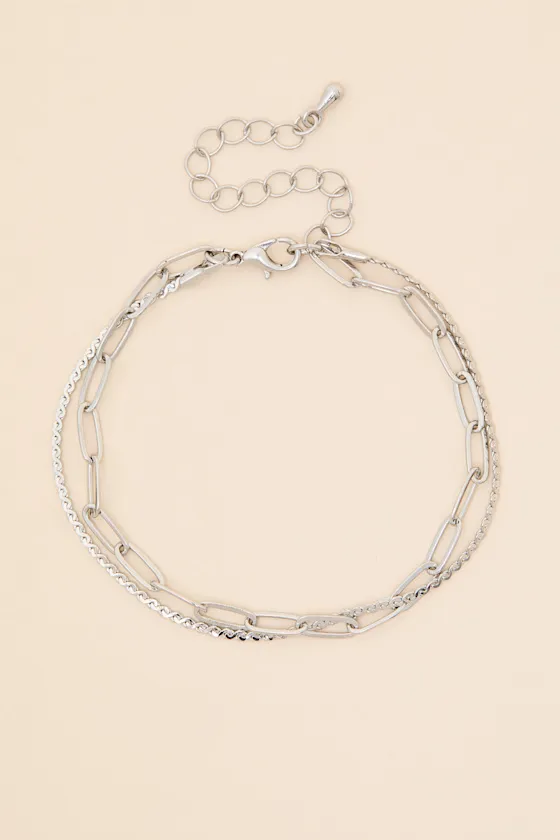 Mylina Silver Layered Bracelet sold by Lulus