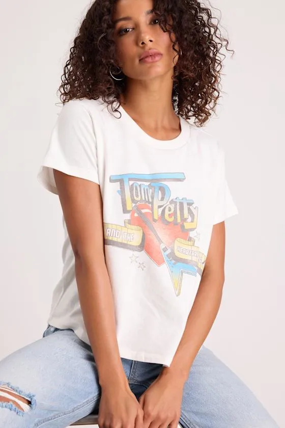 Tom Petty 1980 Tour White Graphic Tee sold by Lulus