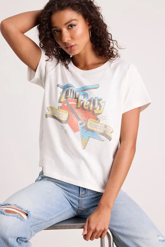 Tom Petty 1980 Tour White Graphic Tee sold by Lulus product image thumbnail 4
