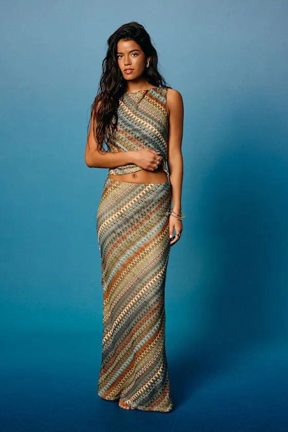 Tallulah Brown Multi Crochet Boat Neck Tank Top sold by Lulus product image thumbnail 3