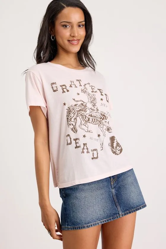 Grateful Dead Sixty Years So Far Blush Graphic Tee sold by Lulus
