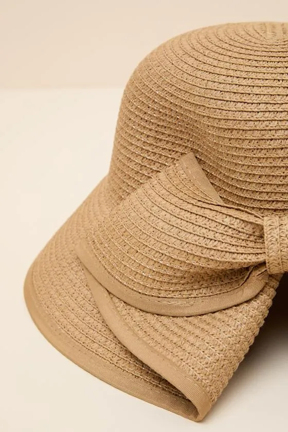 Petal Tan Woven Bow Bucket Hat sold by Lulus product image thumbnail 2