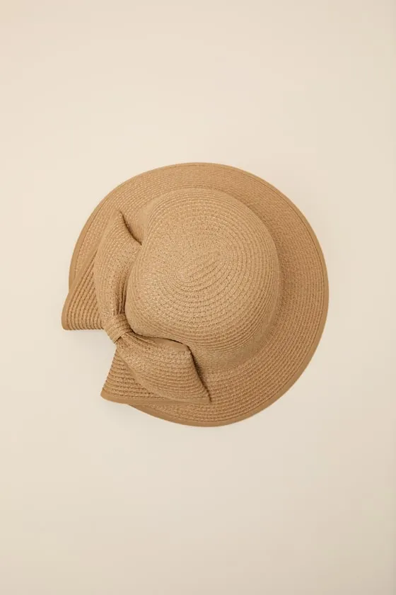 Petal Tan Woven Bow Bucket Hat sold by Lulus product image thumbnail 3