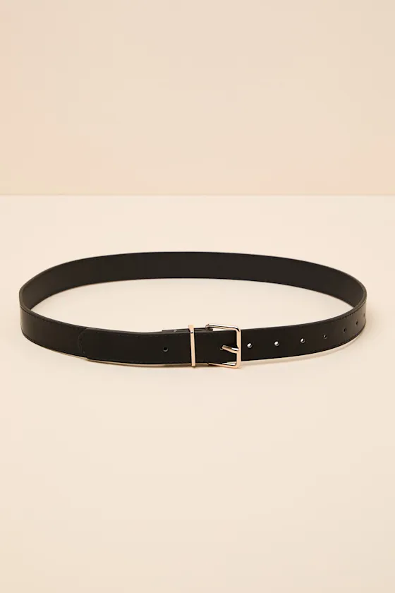 Silvanna Black Wide Square Buckle Belt sold by Lulus product image thumbnail 3