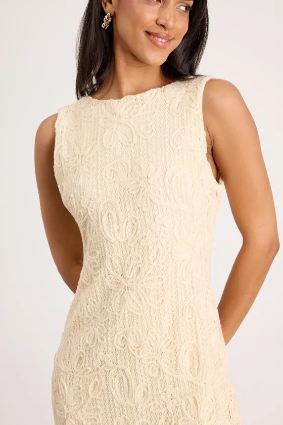 Fenicia Cream Abstract Floral Embroidered Mini Dress sold by Lulus product image thumbnail 2