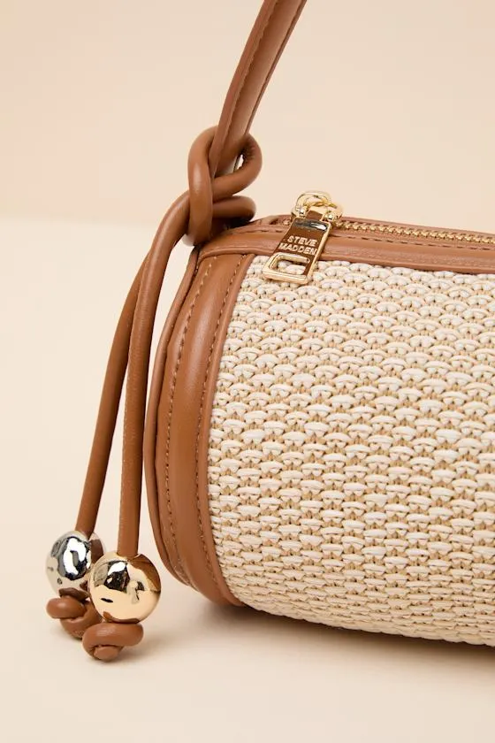 Priya Light Natural Raffia Mini Barrel Shoulder Bag sold by Lulus product image thumbnail 2