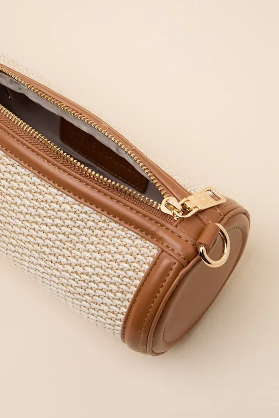 Priya Light Natural Raffia Mini Barrel Shoulder Bag sold by Lulus product image thumbnail 4