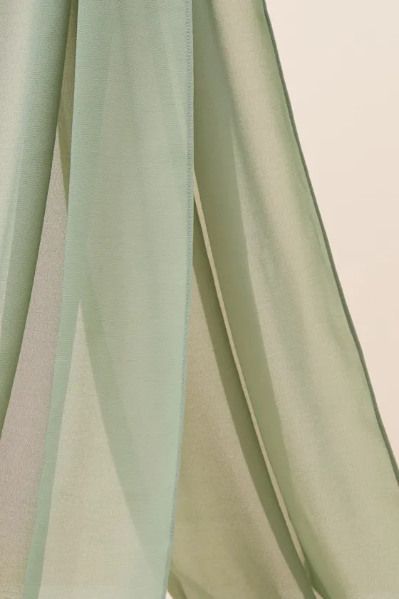 Neave Sage Chiffon Sash Scarf sold by Lulus product image thumbnail 2