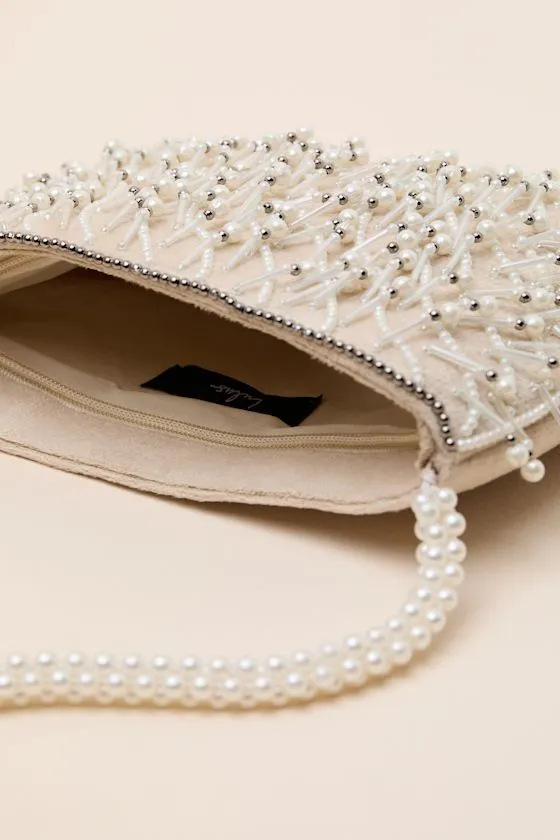 Arla Ivory Pearl Fringe Shoulder Bag sold by Lulus product image thumbnail 4