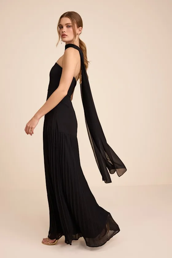 Neave Black Chiffon Sash Scarf sold by Lulus product image thumbnail 3