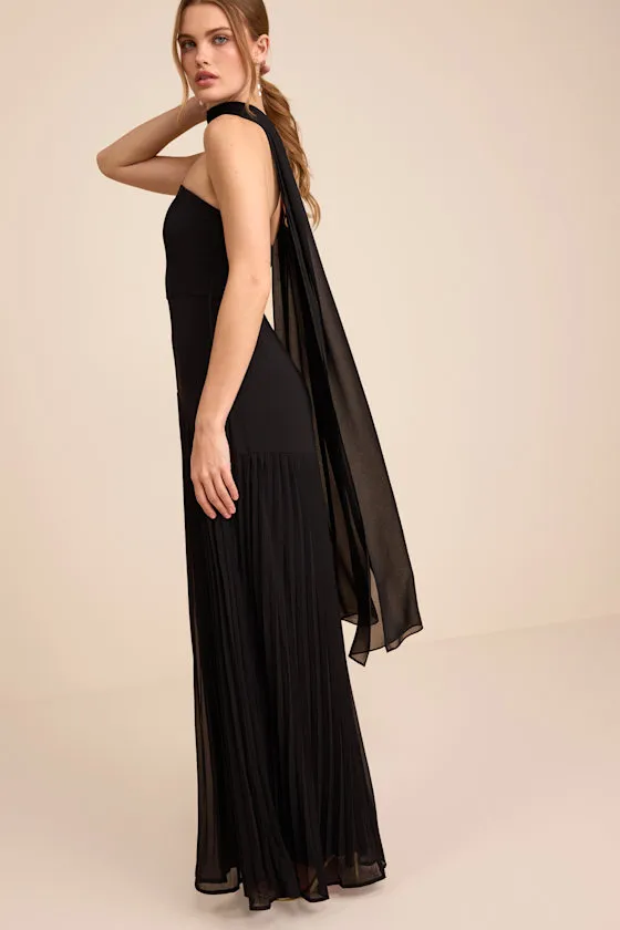 Neave Black Chiffon Sash Scarf sold by Lulus product image thumbnail 4