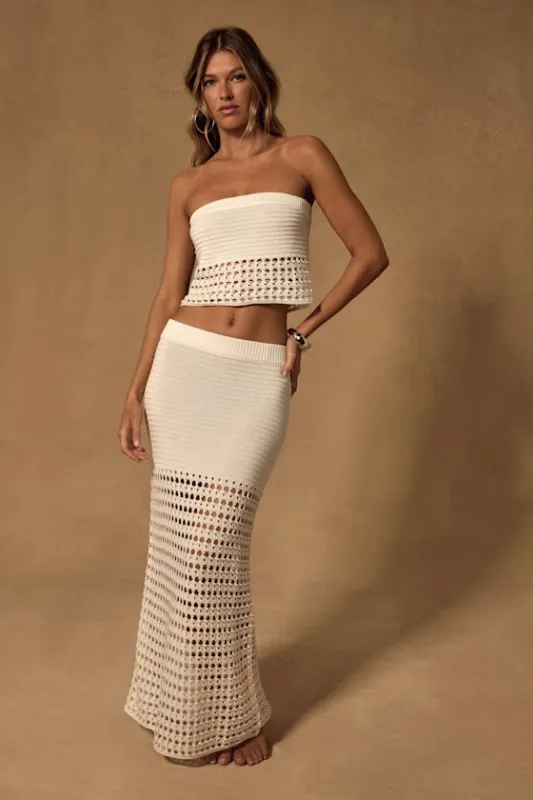 Oria Ivory Strapless Two-Piece Maxi Swim Cover-Up sold by Lulus