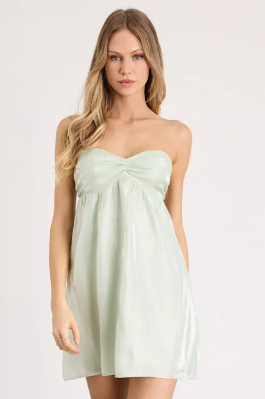 Clarissa Light Mint Tie-Back Mini Dress made by Lulus