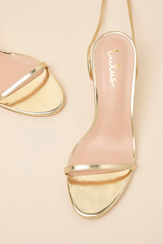 Sharlee Gold Lace-Up High Heel Sandals sold by Lulus product image thumbnail 4