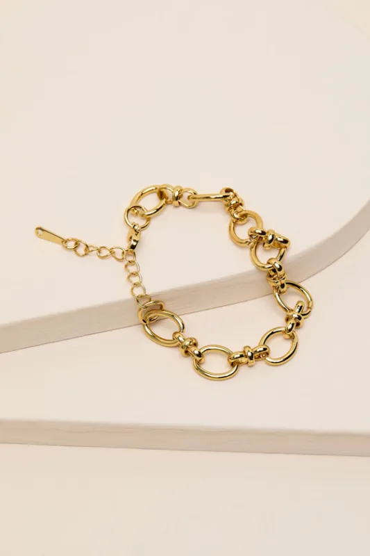 Cardena Gold Chain Link Bracelet made by Lulus