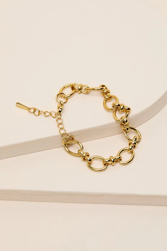 Cardena Gold Chain Link Bracelet sold by Lulus