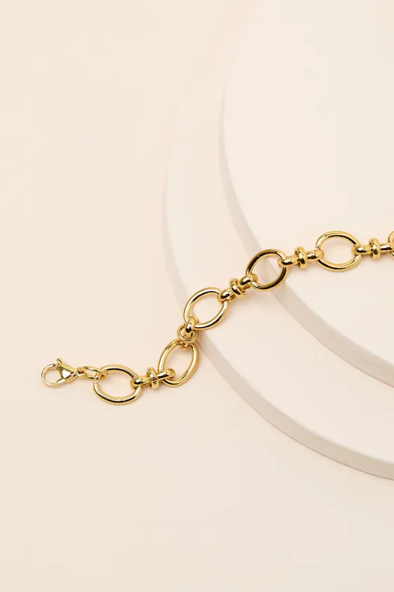 Cardena Gold Chain Link Bracelet sold by Lulus product image thumbnail 2