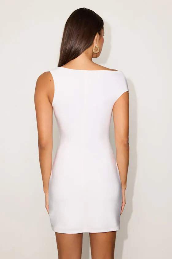 Josie Ivory Jersey Knit Ruched Maxi Dress sold by Lulus product image thumbnail 2