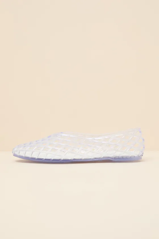 Jam Crystal Sheer Jelly Flats sold by Lulus