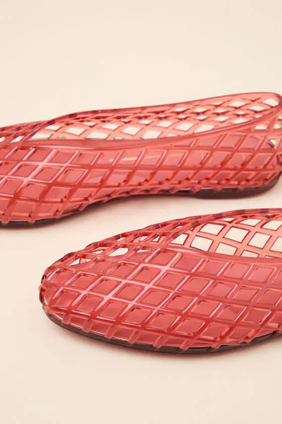 Jam Coral Sheer Jelly Flats sold by Lulus product image thumbnail 3