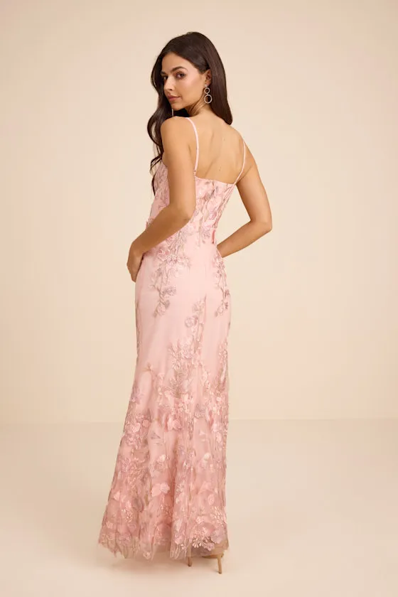 Dalina Light Pink Embroidered Maxi Dress sold by Lulus product image thumbnail 3