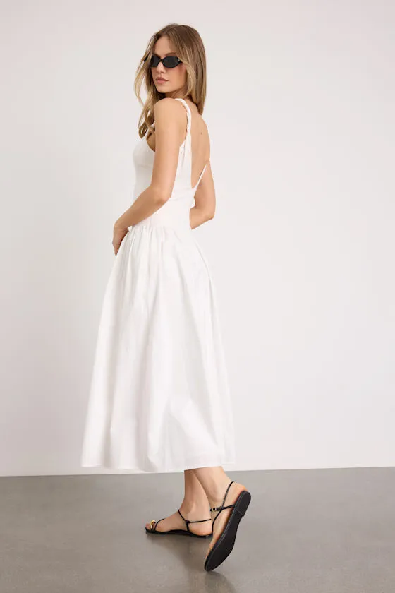 Tyler White Twisted Strap Midi Dress sold by Lulus product image thumbnail 3