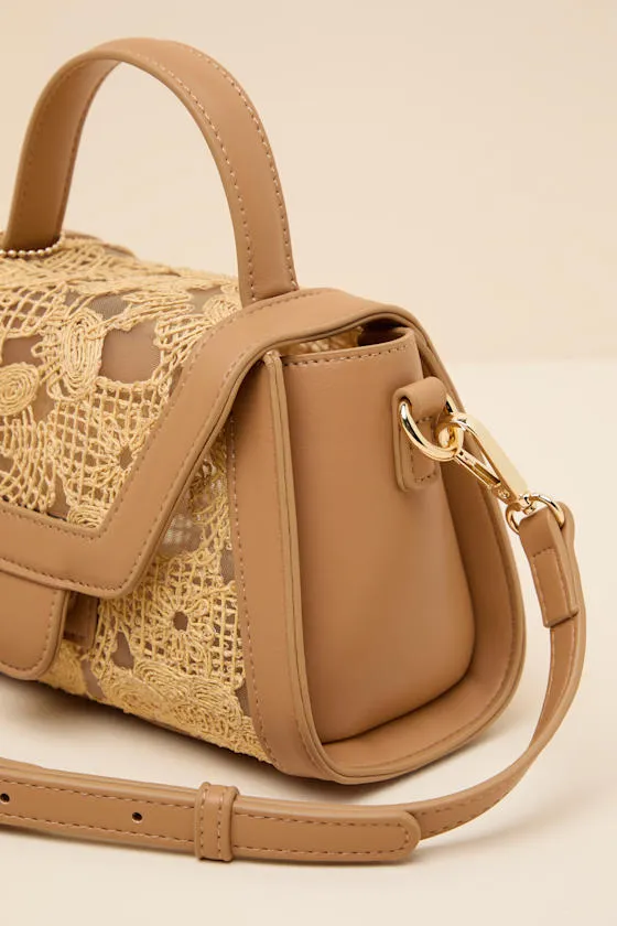 Tansy Natural Woven Raffia Mini Crossbody Handbag sold by Lulus product image thumbnail 2