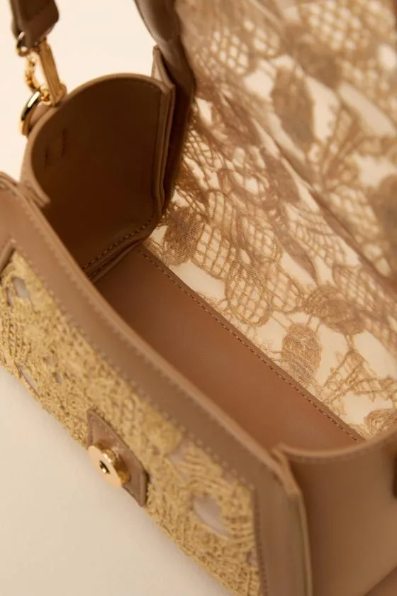 Tansy Natural Woven Raffia Mini Crossbody Handbag sold by Lulus product image thumbnail 4