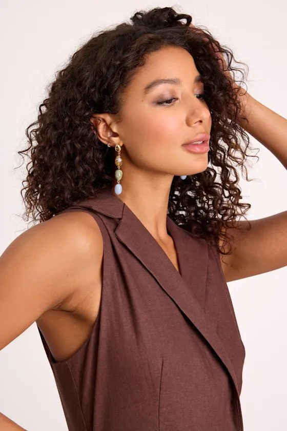 Lesia Gold Multi Stone Drop Earrings sold by Lulus product image thumbnail 3